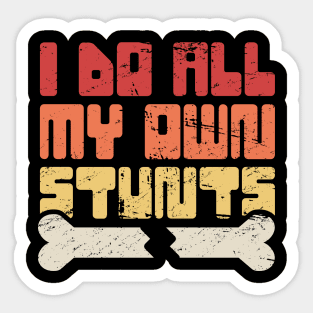 Stunts Fractured Broken Wrist Get Well Gift Sticker